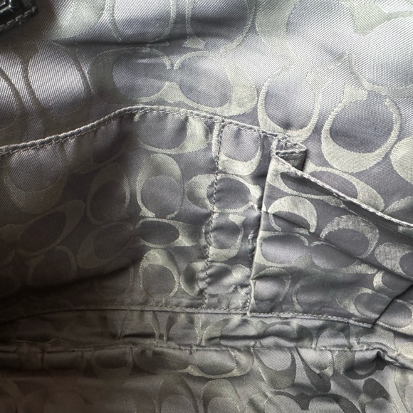 Vintage Coach Weekender Black Leather Tote Bag - Picture 12 of 13